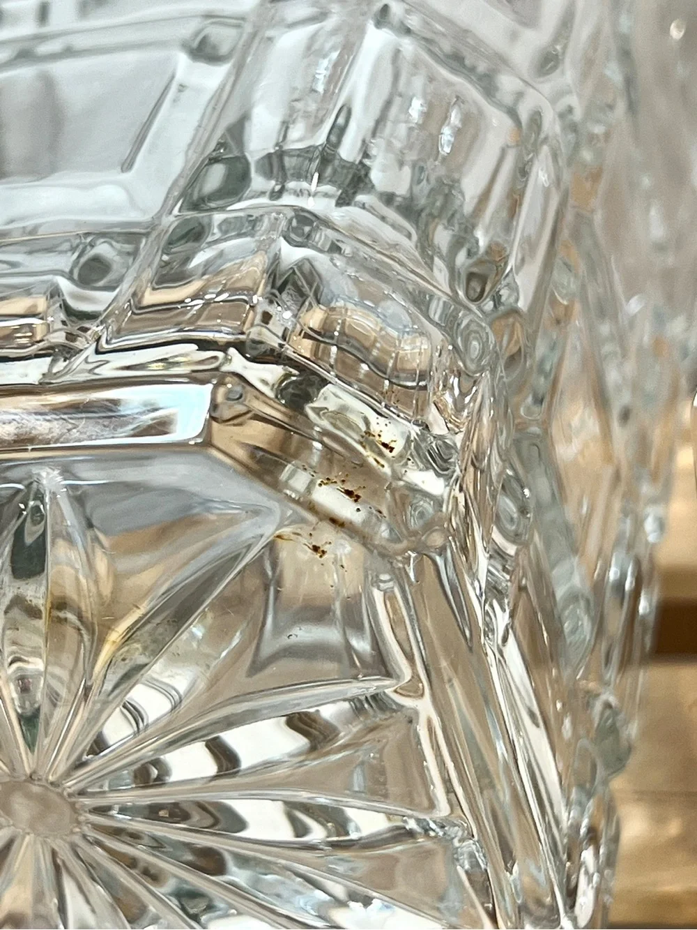 💥3/$50 Godinger “Aberdeen” 20 oz. Faceted Crystal Decanter w Matching Stopper